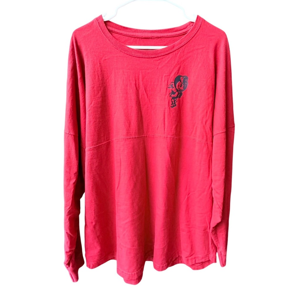 Ohio State Buckeyes Spirit Jersey Adult XL Red Long Sleeve Brutus Est 1870 Shirt - Picture 2 of 7